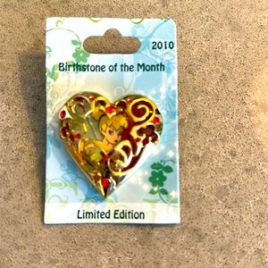 Official Disney Parks Trading Pin 2010 Tinker Bell July Birthstone Pin